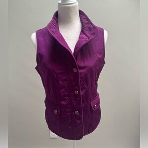 Talbots Purple Quilted Vest